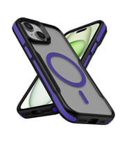 Apple iPhone 14 Kılıf M-safe Şarj Özellikli Renkli Kenar Airbag Şeritli Zore Lamer Kapak