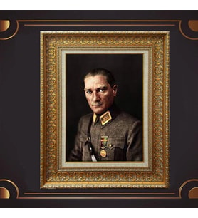 ÖZEL SERİ ALTIN VARAKLI ATATÜRK TABLO S968