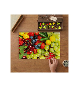 Yaz Meyveleri - Meyve Şöleni Tasarımı 240 parça Ahşap Puzzle Ahşap Kutuda MP01914