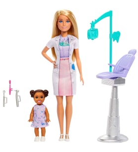 Barbie Bakım Temalı Kariyer Oyun Seti Diş Hekimi Bebeği - Muayene Koltuklu Doktor Seti
