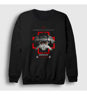 Presmono Unisex Siyah Benzin Rammstein Sweatshirt 105109tt