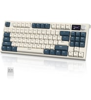 Kablosuz Mekanik Klavye, Gaming Klavye Conta Montajlı, 3 Mod (2.4Ghz/Bluetooth/Type C) Apex Pro TKL RGB 75% Oyuncu Klavyesi, TFT Renkli Ekran, Topuz, Hot Swappable Doğrusal Anahtar