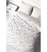 Terrazzo 3d Pamuk Saten Çift Kişilik Nevresim Takımı