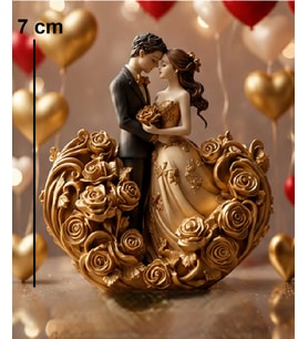 Minimal Doğa Soya Renkli Gelin Damat Temalı Mini Romantik Mum
