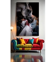 GÜZEL BİR ARAP ATI V1 Ev Duvar Salon Güzellik Salonu Ofis Dükkan Dekarasyon Kanvas Tablo (Çok Renkli)