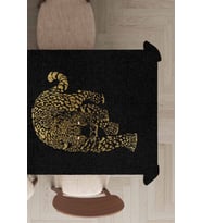 Gold Leopar Desenli Dokuma Leke Tutmaz Masa Örtüsü MSO355