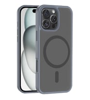 Apple iPhone 16 Pro Max Uyumlu Kılıf M-safe Şarj Özellikli Mat Arka Yüzey Zore Sio Kapak (Gri)
