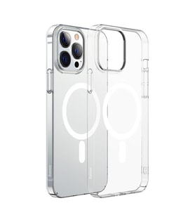 Baseus Crystal iPhone 13 Pro Magsafe Silikon Kılıf + Tempered Ekran Koruyucu Set