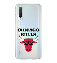 Xiaomi Mi 9 Lite Uyumlu Kapak Chicago Bulls Tasarımlı Şeffaf Silikon Kılıf