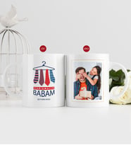 BK Gift Kişiye Özel Babalar Günü Hediyesi Fotoğraflı Kupa Bardak-68 (Beyaz)