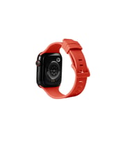 Apple Watch 44mm Uyumlu Kordon Silikon Yumuşak Esnek Sportif KRD-23 Kayış (Turuncu)