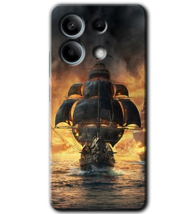 Xiaomi Redmi Note 13 5G Kılıf HD Desen Baskılı Kılıf - Siyah İnci