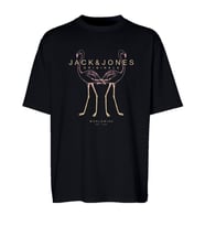 Palmiye Baskı Erkek T-shirt (Siyah)