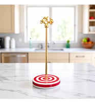 Kağıt Havluluk Rulo Peçetelik Mutfak Aksesuarı Seramik Kırmızı Klasik Zebra Gold - Feray Home