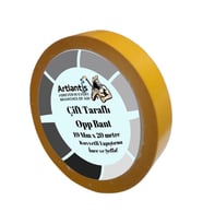 Çift Taraflı Bant İnce Şeffaf 19 mm 20 Metre 1 Adet Artlantis Resim Tablo Fotoraf Halı Yapıştırıcısı 1 Adet (Renksiz)