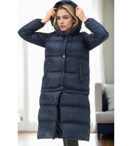 Dewberry Kadın %100 Polyester Kısaltılabilir Kaban Lacivert Z9772 Katmanlı Kombin, Günlük Giyim, Şehir Stili