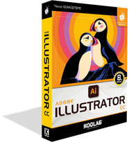 KODLAB YAYIN ADOBE ILLUSTRATOR CC EĞİTİM KİTABI (Siyah - Beyaz)