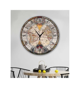 bilge Tasarım retro Duvar Saati 35 x 35CM (Karışık)