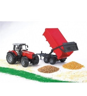 Bruder Massey Ferguson 7480 Traktör & Römork 02045