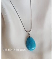 Mysteria Design Doğaltaş Turkuaz Kolye