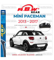 RBW Arka Silecek Mini Paceman 2013-2017 ile uyumlu (Siyah)