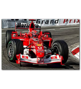 Cakatablo Grand Prix Fiat Yarış Arabası Görseli MDF Tablo