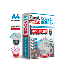 2026 YÖKDİL Almanca SOSYAL BİLİMLER ÖSYM Çıkmış Soru Tıpkı Basım 7li Deneme Paketi Türkiye Geneli