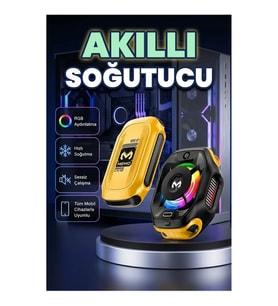 Type-C Girişli AI Modlu Dijital Ekranlı Telefon Soğutucu RGB