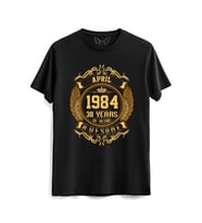 Vintage Gold Awesome Series April 1984 Siyah Tshirt