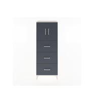 Hyperion Dolap 2 Raflı 3 Çekmeceli 2 Kapaklı 60x44x163 Aytaşı-Antrasit
