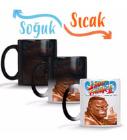 Street Fighter 2 Sagat Sihirli Kupa Bardak Porselen