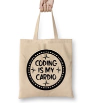 Coding Is My Cardio Fitness Gym Workout Mens Womens Bez Çanta Uzun Saplı