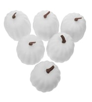 Halloween Cadılar Bayramı Beyaz Mini Balkabağı 5X4 cm 6 Adet