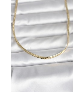CM 14K Gold Renk Yassı Zincir Model 45 cm Kadın Kolye - TJ-BKO11002