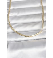 CM 14K Gold Renk Yassı Zincir Model 45 cm Kadın Kolye - TJ-BKO11002
