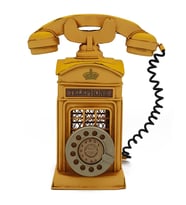 Dekoratif Nostaljik Ahizeli Telefon Kulübesi Metal Kumbara
