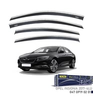 Opel Uyumlu Insignia 2017- Kromlu Cam Rüzgarlığı 4Lü Parça
