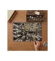 Kağıtlar - Dizili Borular Tasarımı 240 parça Ahşap Puzzle Ahşap Kutuda MP06175