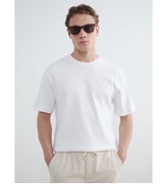 LCW Vision Beyaz Regular Fit Kalın Kumaş Tişört /03