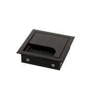 Mat Siyah Masa Kablo Kanal Kapağı, Kare Fırçalı Lüks 80*80 Mm