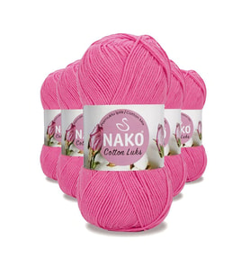 Northcity 5 Adet Cotton Lüks Yelek Tunik Kazak Bluz Hırka İpi Yünü Koyu Pembe 97550