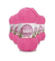 Northcity 5 Adet Cotton Lüks Yelek Tunik Kazak Bluz Hırka İpi Yünü Koyu Pembe 97550