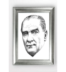 Gümüş Çerçeveli Atatürk Tablo cv710