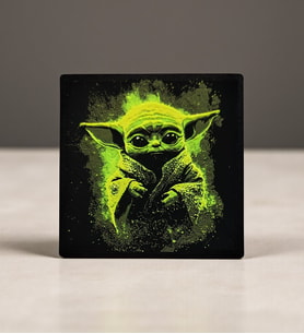 Star Wars Yoda Dekoratif 3D Mini Tablo 9x9 cm Magnetli & Bantlı