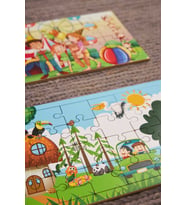 Okul Öncesi Başlangıç Yapboz  Canım Ailem Ve Hayvanlar Alemi Ahşap Puzzle Set