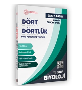 2026 MEBİ-OGM 11. Sınıf Dört Dörtlük Biyoloji Pekiştirme Testi A4 Renkli Soru Bankası BASKI ÜCRETİ