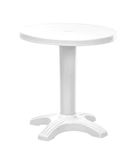 Omnipazar SY-2565 Beyaz Yuvarlak Plastik Masa 60x72 cm 77845