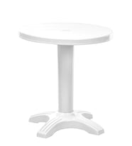 Omnipazar SY-2565 Beyaz Yuvarlak Plastik Masa 60x72 cm 77845