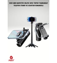 2025 Mini Manyetik Selfie Sopa Tripod, Taşınabilir Telefon Standı ve Uzaktan Kumanda