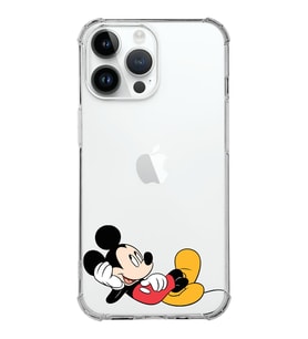 Apple iPhone 14 Pro Uyumlu Köşe Korumalı Antişok Kapak  Mickey Mouse Tasarımlı Şeffaf  Kılıf